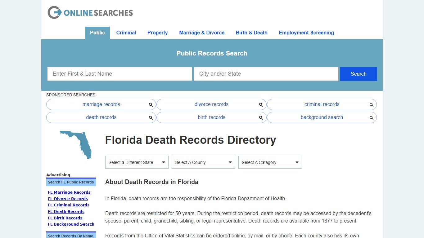 Palm Beach County Death Records Database